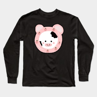 Peach Cow Long Sleeve T-Shirt